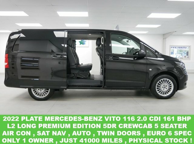 Compare Mercedes-Benz Vito 116 2.0 Cdi 161 Bhp L2 Long Premium 9G Crewca BG22HWZ Black