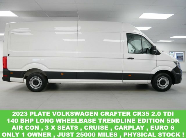 Compare Volkswagen Crafter Cr35 2.0 Tdi 140 Bhp Long Trendline Edition Air YD23JLU White