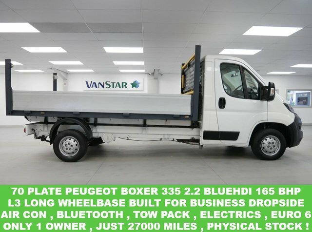 Compare Peugeot Boxer 335 2.2 Bluehdi 165 Bhp L3 Built For Business Drop RO70NTK White