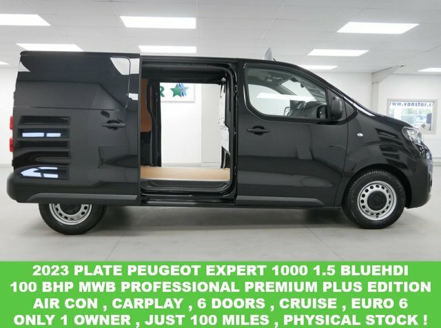 Compare Peugeot Expert 1000 1.5 Bluehdi 100 Bhp Professional Premium Plus CJ23OHT Black