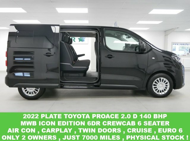 Compare Toyota PROACE 2.0 D 140 Bhp Medium Icon Edition Crewcab Rare S WK22VDY Black