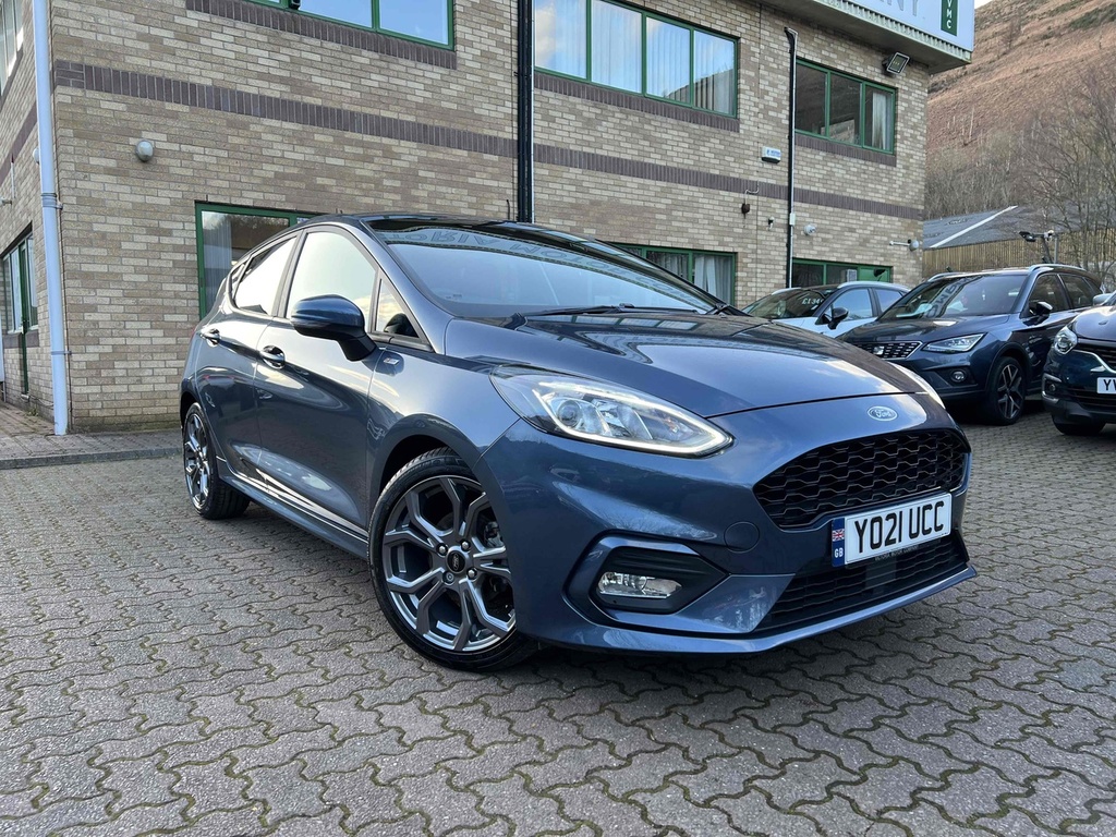 Compare Ford Fiesta T Ecoboost Mhev St-line Edition YO21UCC Blue