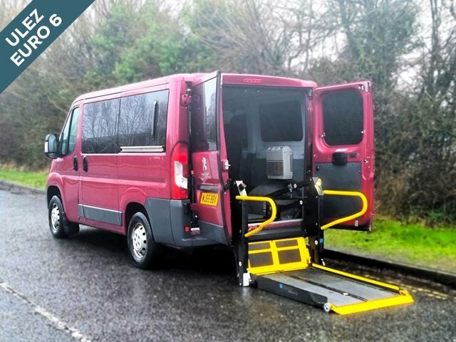 Compare Peugeot Boxer 5 Seat Wheelchair Accessible Disabled Access Vehic WJ65BBX Red