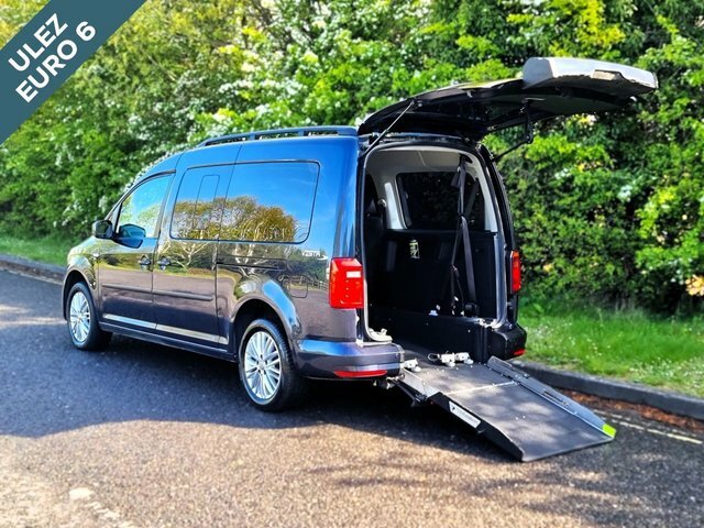 Compare Volkswagen Caddy 5 Seat Wheelchair Accessible Disabled Access SJ18OZD Blue