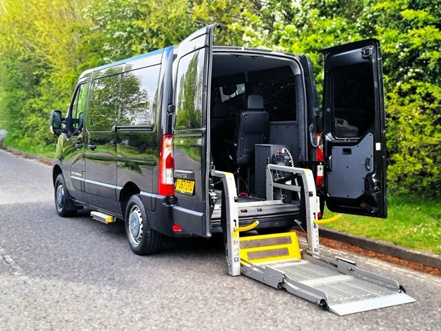 Compare Renault Master 6 Seat Euro 6 Wheelchair Accessible Disabled YJ67CFU Black