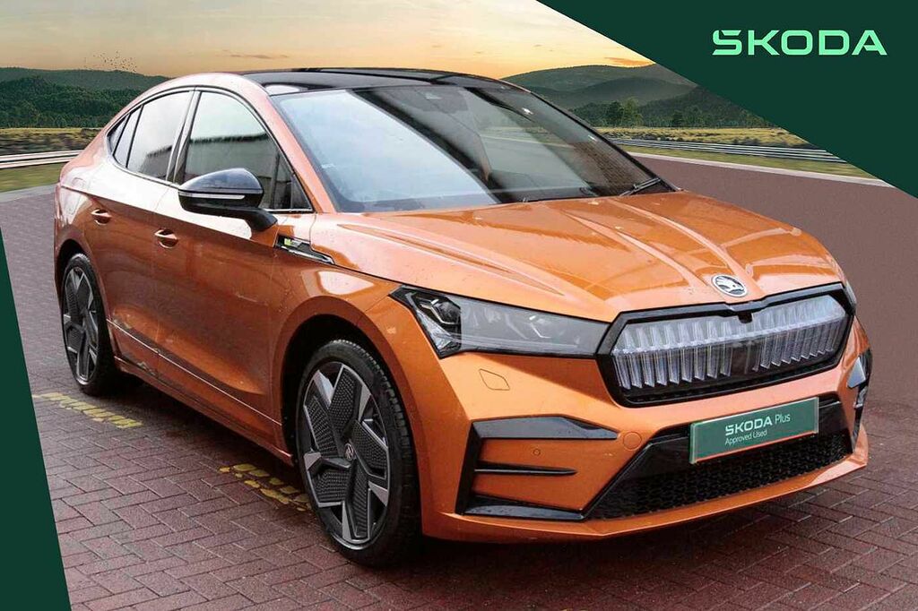 Compare Skoda ENYAQ Iv 80X 299Ps Vrs Awd Fully Coupe Suv SK73HBO Orange