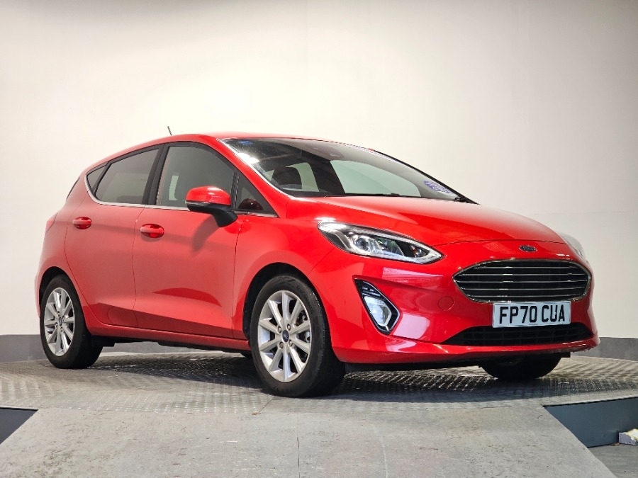 Compare Ford Fiesta 1.0T Ecoboost Mhev Titanium Hatchback M FP70CUA Red