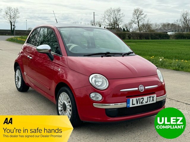 Compare Fiat 500 1.2 Lounge 69 Bhp LV12JTX Red