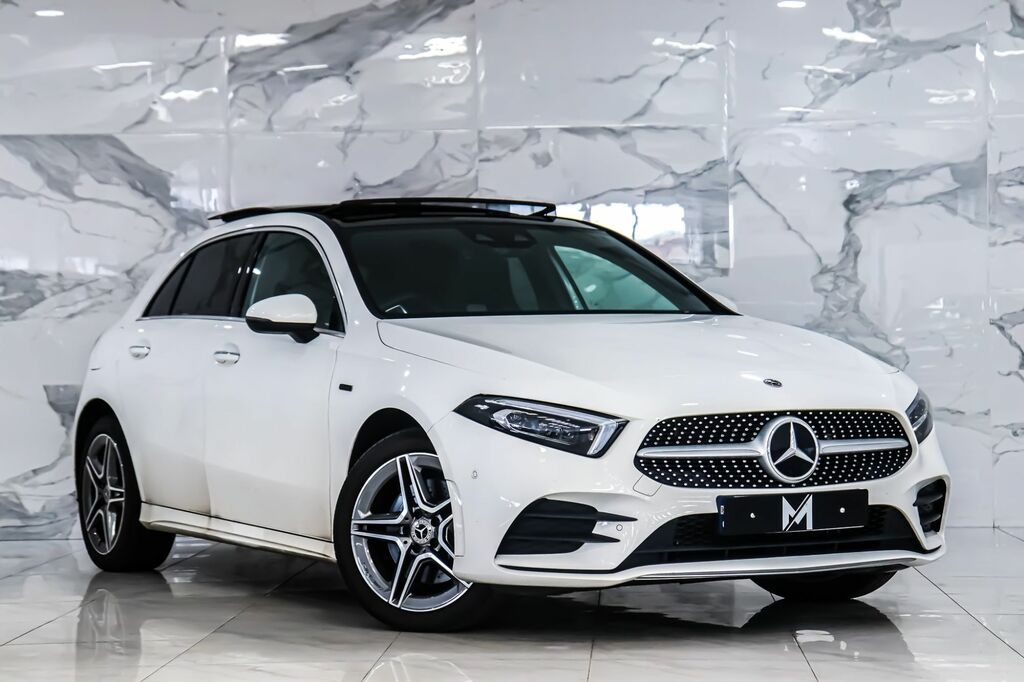 Compare Mercedes-Benz A Class 2021 1.3 A 250 E Amg Line Premium Plus 259 Bhp KE21ZHK White