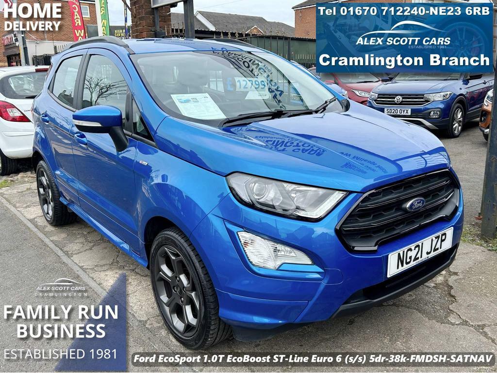 Compare Ford Ecosport 1.0T Ecoboost St-line Euro 6 Ss NG21JZP Blue