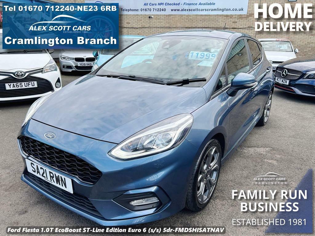 Compare Ford Fiesta 1.0T Ecoboost St-line Edition Euro 6 Ss SA21RWN Blue