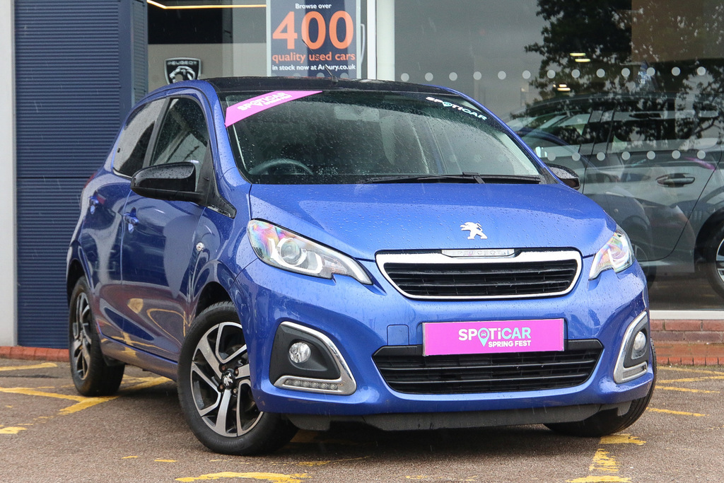 Compare Peugeot 108 1.0 72 Allure Cwvehiclemarketing BT71OBF Blue