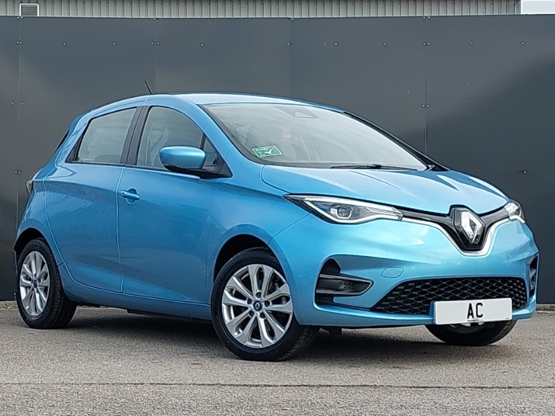 Compare Renault Zoe 80Kw I Iconic R110 50Kwh Rapid Charge PF20FXE Blue