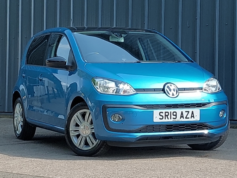 Compare Volkswagen Up 1.0 High Up SR19AZA Blue