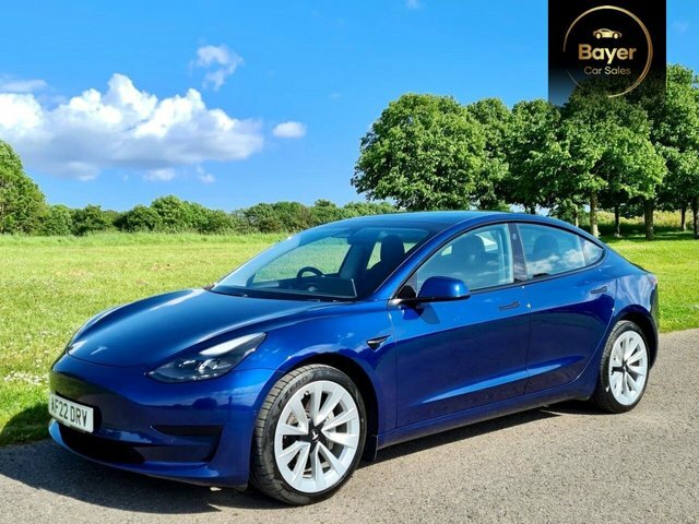 Compare Tesla Model 3 Range Plus Saloon AF22DRV Blue