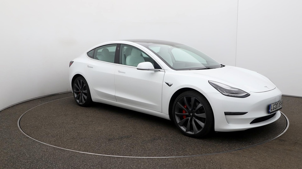 Compare Tesla Model 3 Performance LG20XFH White