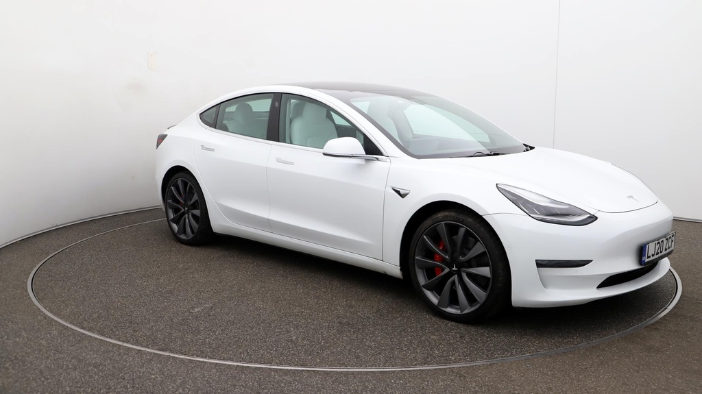 Compare Tesla Model 3 Performance LJ20ZCF White