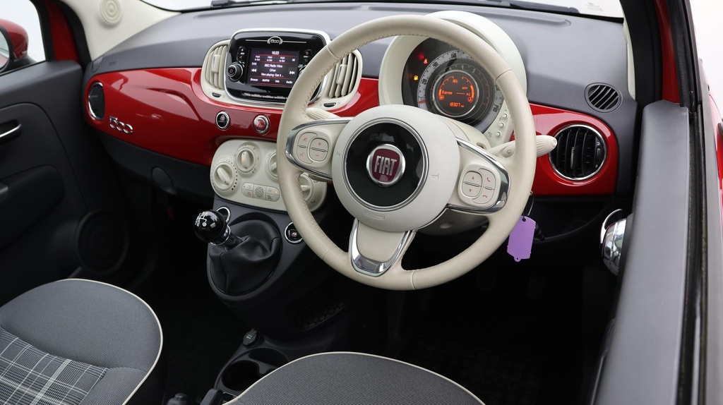 Compare Fiat 500 Lounge EY67EPA Red