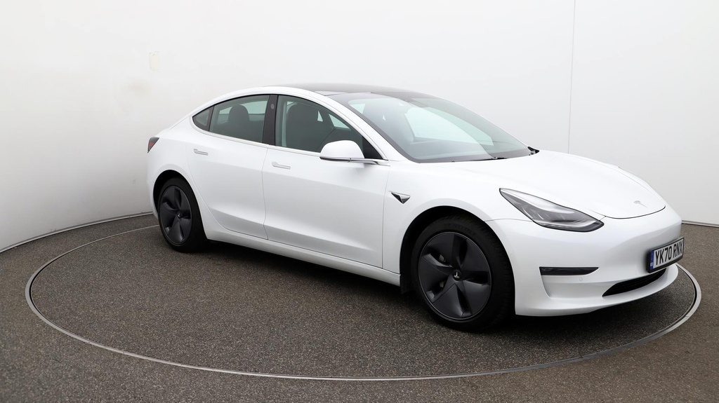 Compare Tesla Model 3 Long Range YK70RNX White