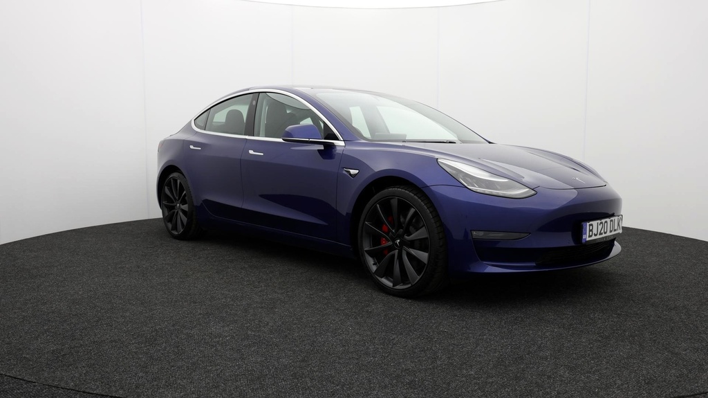 Compare Tesla Model 3 Performance BJ20DLK Blue