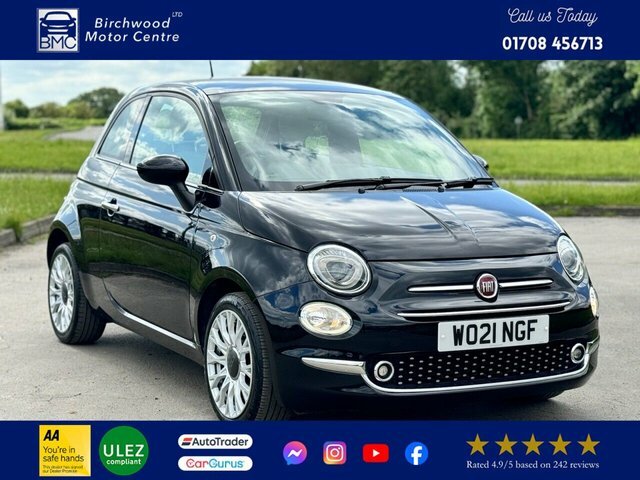 Compare Fiat 500 1.0 Star Mhev 69 Bhp, Full Service History WO21NGF Black