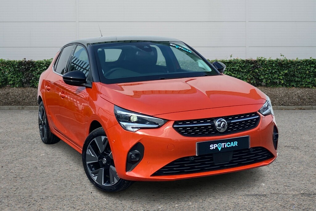 Compare Vauxhall Corsa-e 100Kw Elite Premium 50Kwh 11Kwch BD73MUB Orange