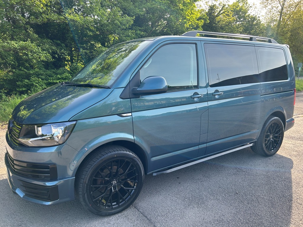 Compare Volkswagen Transporter Shuttle T6 Tdi 8 Seat Shuttle Swb In Bamboo Green - Euro S CT19NZY Green