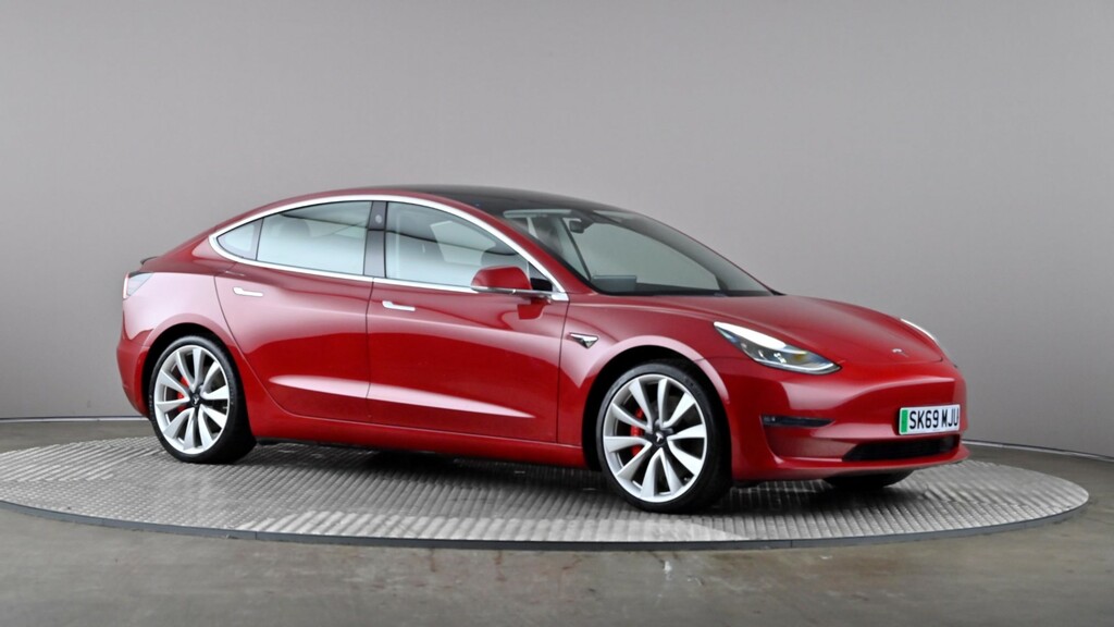 Compare Tesla Model 3 Performance Awd Performance Upgrade SK69MJU Red