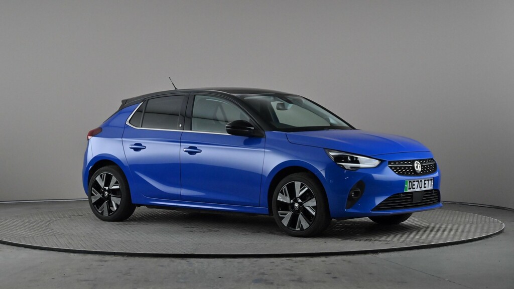 Compare Vauxhall Corsa-e Elite Nav DE70ETT Blue