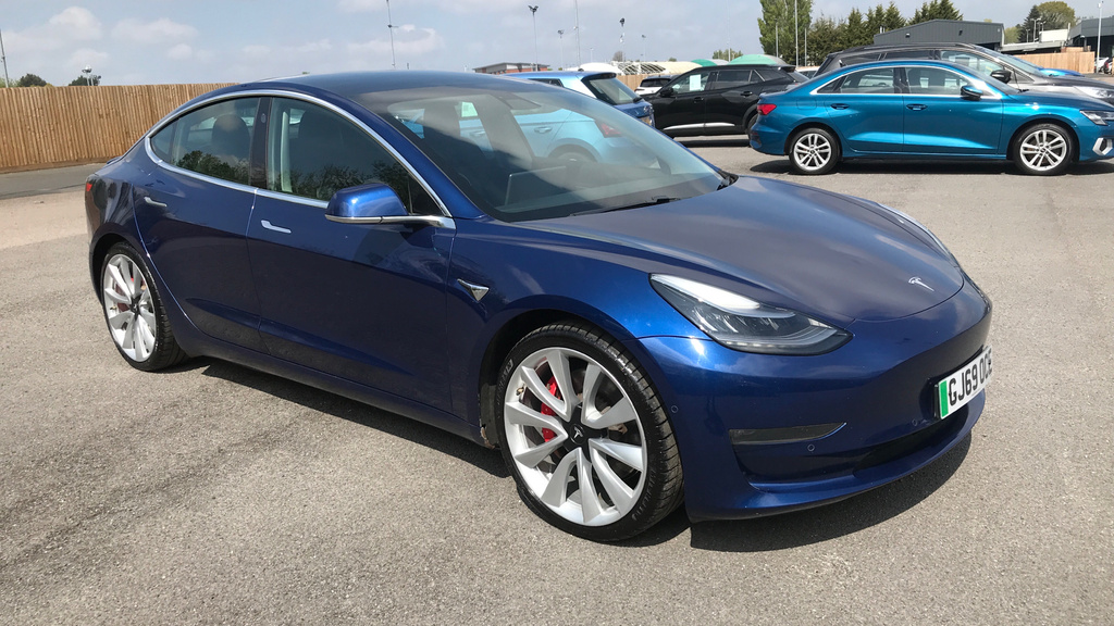 Compare Tesla Model 3 Performance Awd Performance Upgrade GJ69OCE Blue