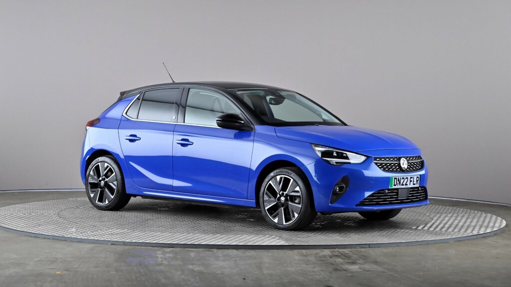 Compare Vauxhall Corsa-e 100Kw Elite Premium 50Kwh 11Kwch DN22FLR Blue
