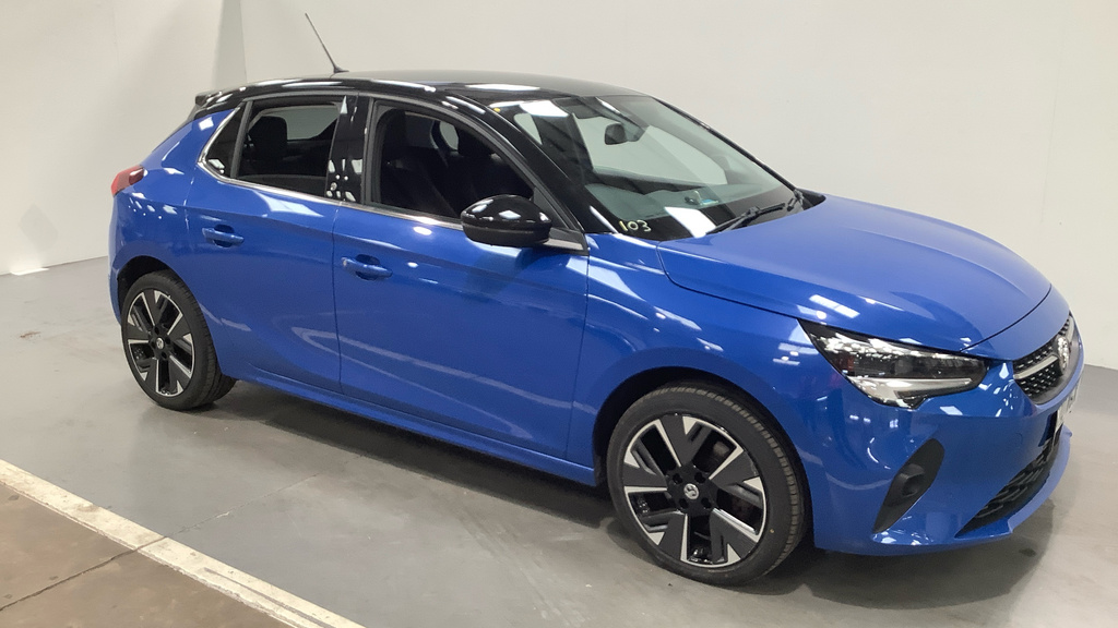 Compare Vauxhall Corsa-e Elite Nav PE70WGX Blue