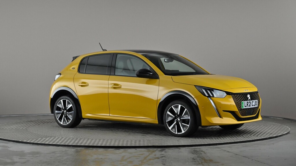 Compare Peugeot e-208 100Kw Gt Premium 50Kwh LR21CJX Yellow