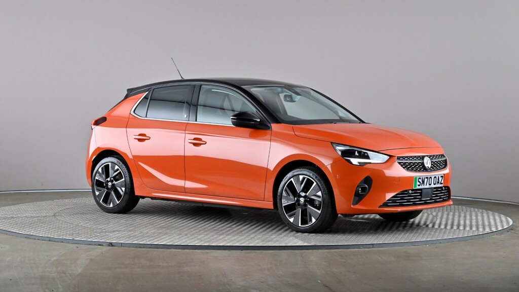 Compare Vauxhall Corsa-e 100Kw Elite Nav 50Kwh 7.4Kwch SM70OAZ Orange