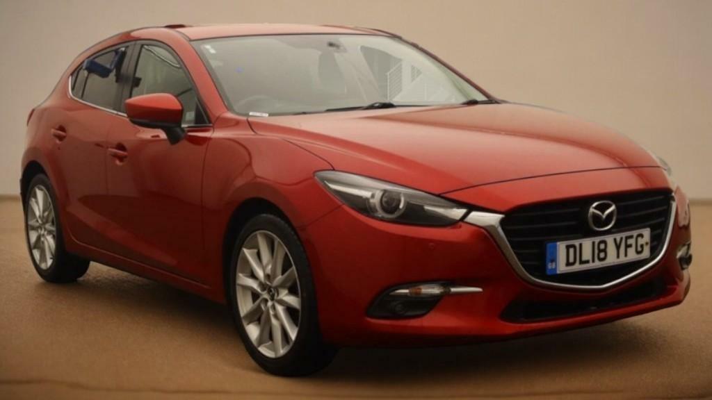 Compare Mazda 3 1.5 Skyactiv-d Sport Nav Hatchback Manu DL18YFG Red