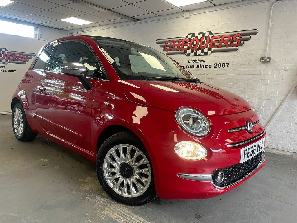 Compare Fiat 500C Twinair Lounge FE66VCZ Red