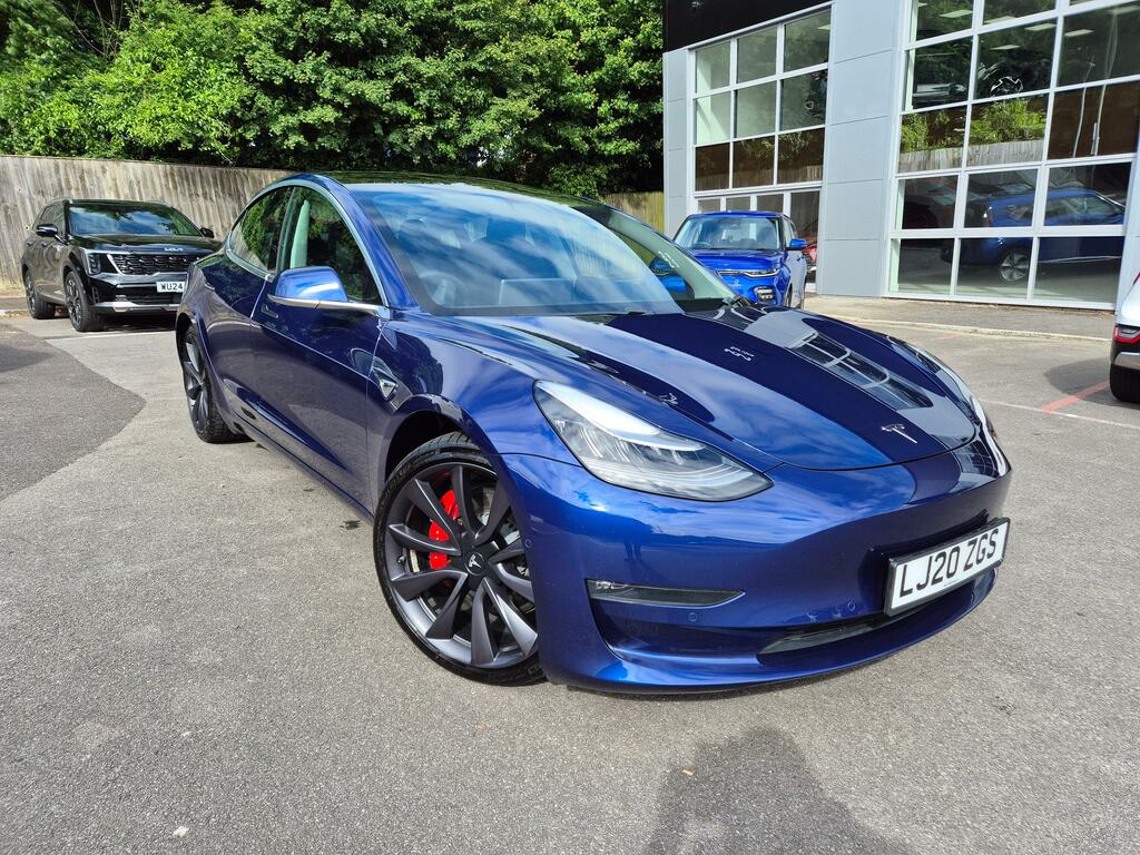 Compare Tesla Model 3 Performance LJ20ZGS Blue
