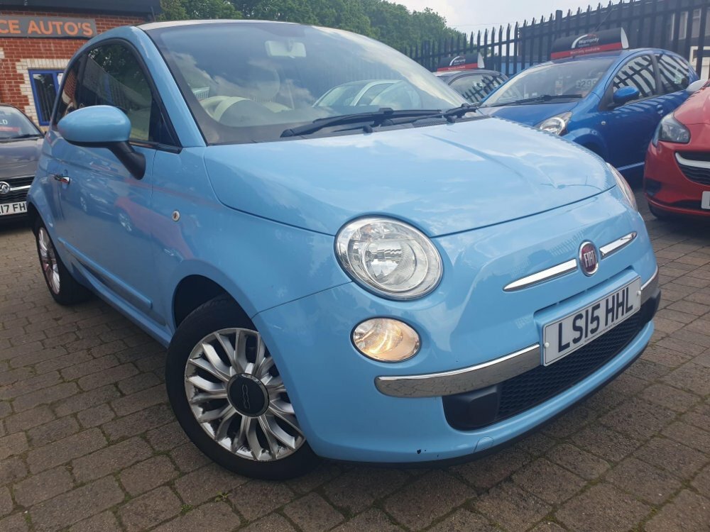 Compare Fiat 500 1.2 Lounge Euro 6 Ss LS15HHL Blue