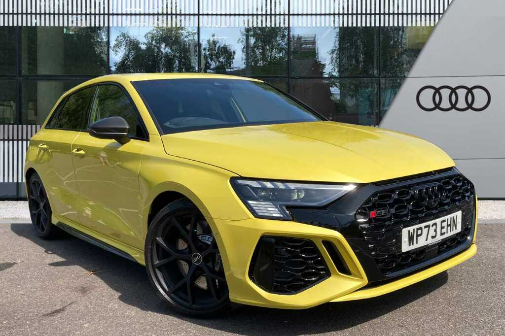 Compare Audi RS3 Rs 3 Sportback Carbon Black 400 Ps S Tronic WP73EHN Yellow