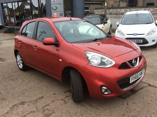 Compare Nissan Micra 1.2 Acenta 79 Bhp FH66HWT Red