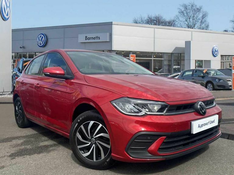 Compare Volkswagen Polo Mk6 Facelift 2021 1.0 80Ps Life ST22JGX Red