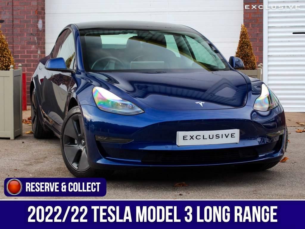Compare Tesla Model 3 Dual Motor Long Range 4Wde GJ22MSX Blue