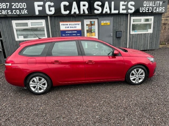 Peugeot 308 SW Estate 1.5 Bluehdi Active Euro 6 Ss 20202 Red #1