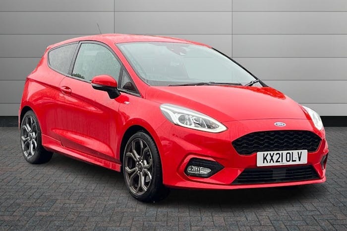 Compare Ford Fiesta 1.0T Ecoboost Mhev St Line Edition Hatchback P KX21OLV Red