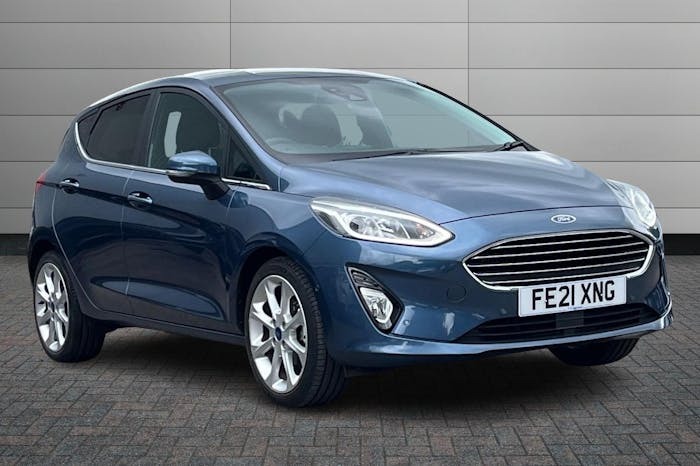 Compare Ford Fiesta 1.0T Ecoboost Titanium X Hatchback Dct FE21XNG Blue