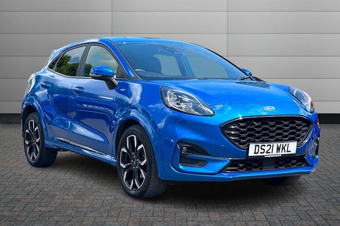 Compare Ford Puma 1.0T Ecoboost St Line X Suv Dct 125 P DS21WKL Blue