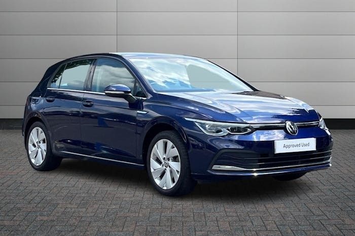 Compare Volkswagen Golf 1.5 Etsi Mhev Style Hatchback Hybrid Ds LX20USO Blue