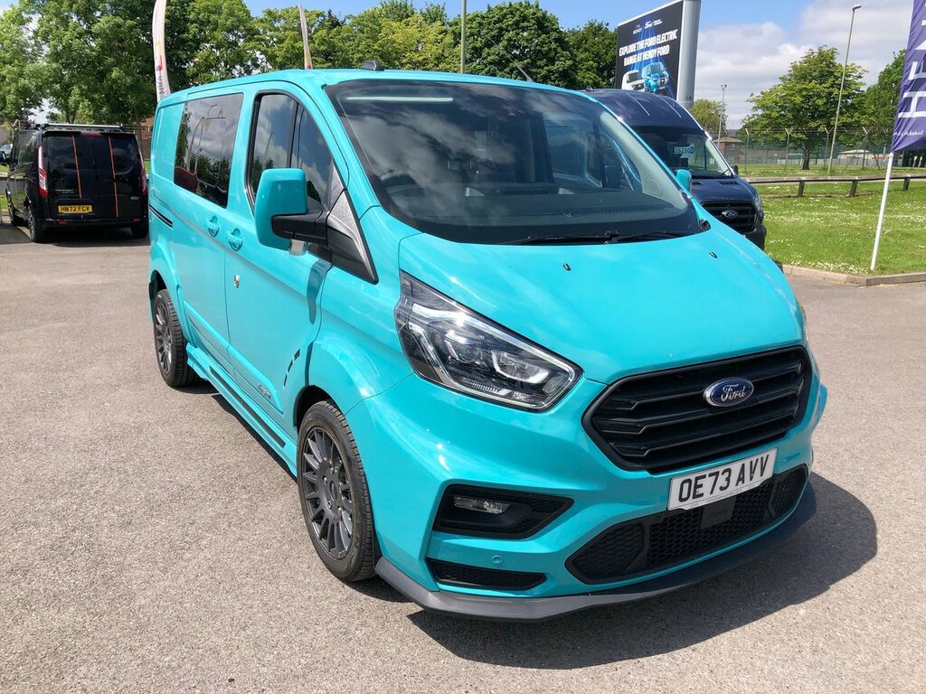 Compare Ford Transit Custom 2.0 Ecoblue 170Ps Low Roof Ms-rt Van OE73AVV Blue