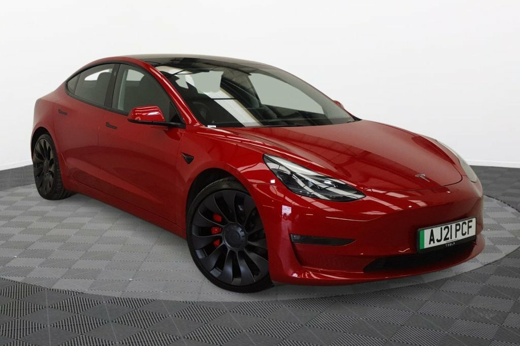 Compare Tesla Model 3 Performance Awd 302 Bhp AJ21PCF Red