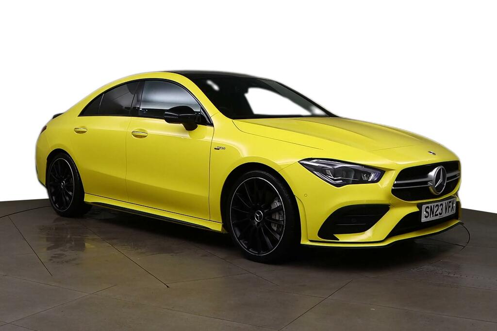 Compare Mercedes-Benz CLA Class Cla 35 Premium Plus 4Matic Tip SN23VFX Yellow